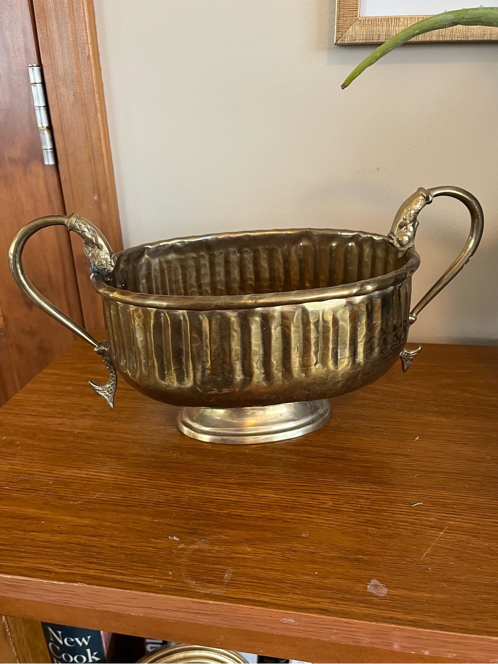 Vintage Two-Handled Brass Centerpiece Bowl